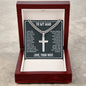 To My Man - Hand In Hand - Personalized Cross Necklace on Cuban Chain
