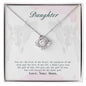 Gift for Daughter - Love of My Life - Love Knot Necklace