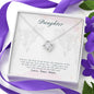 Gift for Daughter - Love of My Life - Love Knot Necklace
