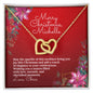 Personalized Christmas Wishes - Interlocking Hearts Necklace