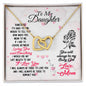 To My Daughter - My Baby Girl - Interlocking Hearts Necklace