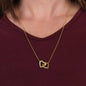 To My Soulmate - The Woman of My Dreams - Interlocking Hearts Necklace
