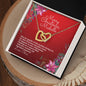 Personalized Christmas Wishes - Interlocking Hearts Necklace