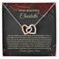 Christmas Poem For Her - Interlocking Hearts Necklace
