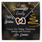 Merry Christmas To My Granddaughter - Interlocking Hearts Necklace