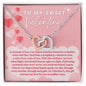 To My Sweet Valentine - Interlocking Hearts Necklace