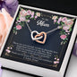 Gift for Mom - Forever Grateful - Interlocking Hearts Necklace