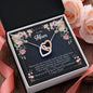 Gift for Mom - Forever Grateful - Interlocking Hearts Necklace