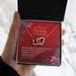 Personalized Christmas Wishes - Interlocking Hearts Necklace