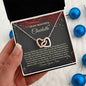 Christmas Poem For Her - Interlocking Hearts Necklace