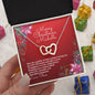 Personalized Christmas Wishes - Interlocking Hearts Necklace