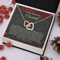 Christmas Poem For Her - Interlocking Hearts Necklace
