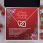 Personalized Christmas Wishes - Interlocking Hearts Necklace
