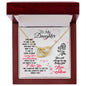 To My Daughter - My Baby Girl - Interlocking Hearts Necklace