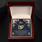 Gift for Mom - Forever Grateful - Interlocking Hearts Necklace
