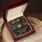 Merry Christmas To My Granddaughter - Interlocking Hearts Necklace