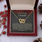 Christmas Poem For Her - Interlocking Hearts Necklace