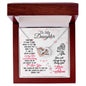 To My Daughter - My Baby Girl - Interlocking Hearts Necklace