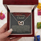 Christmas Poem For Her - Interlocking Hearts Necklace
