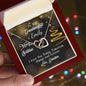 Merry Christmas To My Granddaughter - Interlocking Hearts Necklace