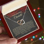 Christmas Poem For Her - Interlocking Hearts Necklace