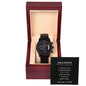 Gift for Grandpa - Gold in His Heart - Black Chronograph Watch