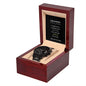 Gift for Grandpa - Gold in His Heart - Black Chronograph Watch