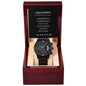 Gift for Grandpa - Gold in His Heart - Black Chronograph Watch