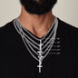 Gift for Dad - My Whole Life - Cuban Chain with Artisan Cross Necklace