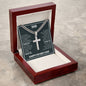 Gift for Dad - Thank You - Cuban Chain with Artisan Cross Necklace
