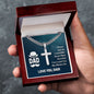 Gift for Dad - My Whole Life - Cuban Chain with Artisan Cross Necklace