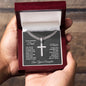 To My Amazing Dad from Daughter - Cuban Chain with Artisan Cross Necklace