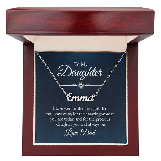 To My Daughter from Dad - Custom Name Necklace