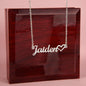 To My Daughter on Her First Day of School - Heart Name Necklace