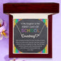 To My Daughter on Her First Day of School - Heart Name Necklace