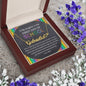 To My Daughter on Her First Day of School - Heart Name Necklace