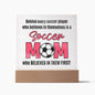 Soccer Mom - Acrylic Square Plaque