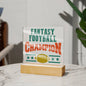 Fantasy Football Champion - Acrylic Square Plaque