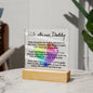 Walk With Me, Daddy - Acrylic Square Plaque