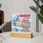 Happy 1st Father's Day Acrylic Square Plaque
