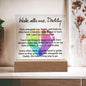 Walk With Me, Daddy - Acrylic Square Plaque