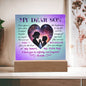 My Dear Son - Acrylic Square Plaque