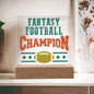 Fantasy Football Champion - Acrylic Square Plaque