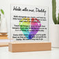 Walk With Me, Daddy - Acrylic Square Plaque