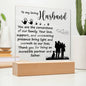 To My Loving Husband - Acrylic Square Plaque