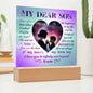 My Dear Son - Acrylic Square Plaque