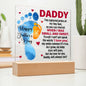 Happy 1st Father's Day Acrylic Square Plaque
