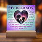 My Dear Son - Acrylic Square Plaque