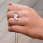 To Dearest Mom from Daughter - Custom Baby Foot Necklace with Birthstone