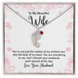 To My Beautiful Wife - Custom Baby Feet Necklace with Birthstone